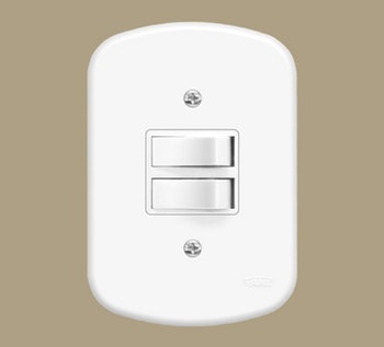 Interruptor 2 Simples 10a Placa Blanc - Fame