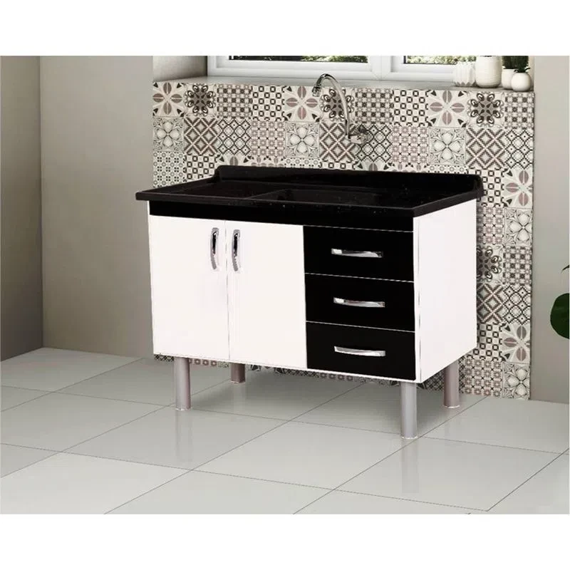 Armario Toquio 95,2cm Preto - Rorato