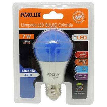 Lamp Led Bulbo 7w Azul - Foxlux