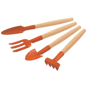 Conjunto para Jardinagem Peças Metálicas com Cabo de Madeira 4 Peças 104 - Tramontina