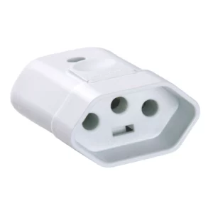 Plugue Fêmea 2p+t 20a 250v Branco - Tramontina